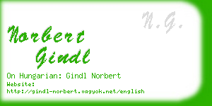 norbert gindl business card